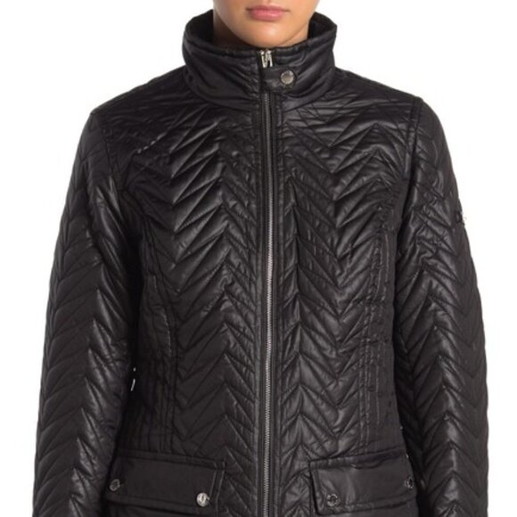NEW Via Spiga M Cargo Zig Zag Quilted Zip up Jacket Black - Picture 15 of 15